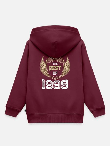 1999 best of - Kinder Premium Organic Hoodie - Burgunderrot