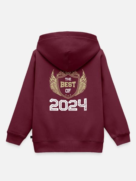 2024 best of - Kinder Premium Organic Hoodie - Burgunderrot