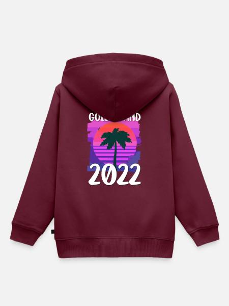 Goldstrand 2022 - Kinder Premium Organic Hoodie - Burgunderrot