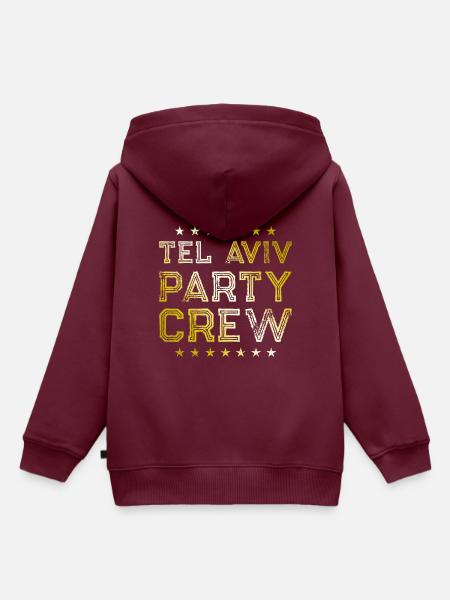 Tel Aviv Party Crew - Kinder Premium Organic Hoodie - Burgunderrot