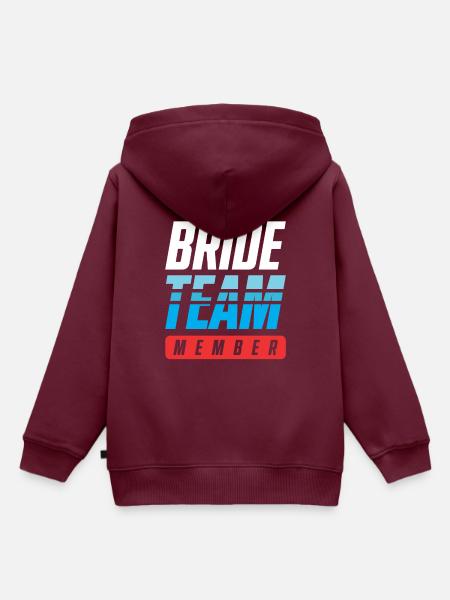 Bride Team - Kinder Premium Organic Hoodie - Burgunderrot