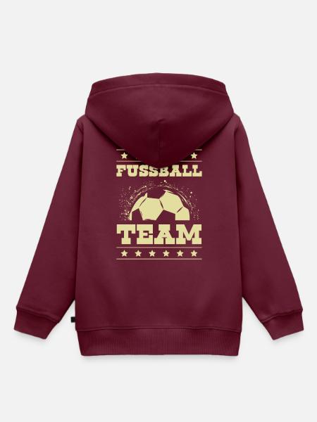 Fussball Team - Kinder Premium Organic Hoodie - Burgunderrot