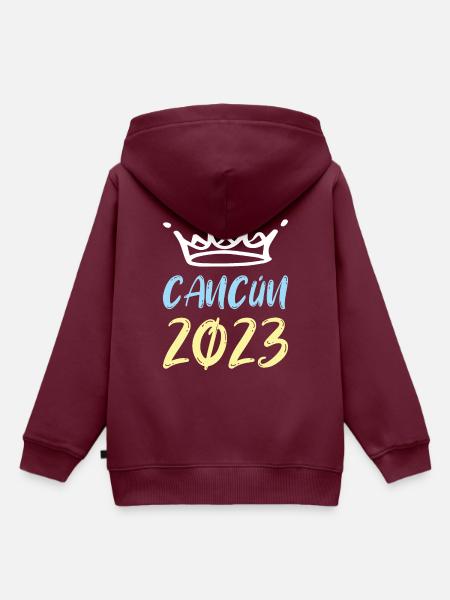 Cancun 2023 - Kinder Premium Organic Hoodie - Burgunderrot