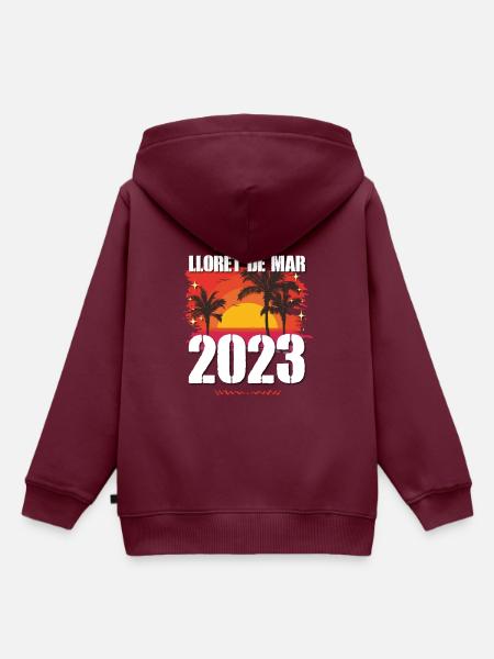 Lloret De Mar 2023 - Kinder Premium Organic Hoodie - Burgunderrot