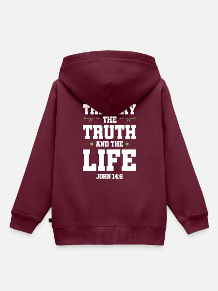 der weg wahrheit leben - Kinder Premium Organic Hoodie - Burgunderrot