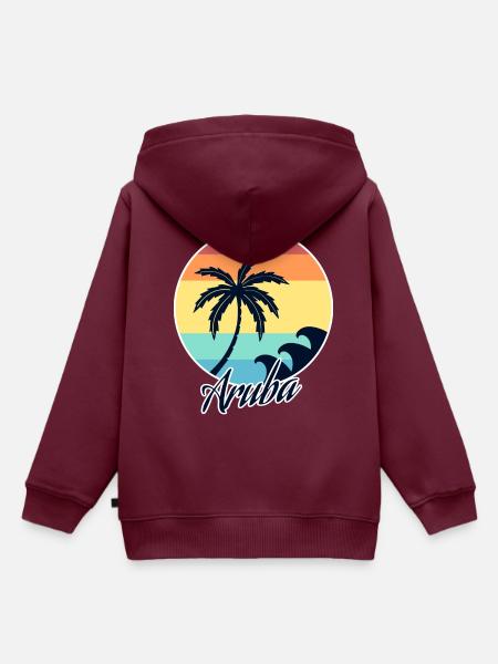 Aruba - Kinder Premium Organic Hoodie - Burgunderrot
