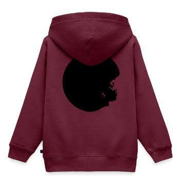 Aretha Franklin - Kinder Premium Organic Hoodie - Burgunderrot - Hinten - AI Model Kid Female (0cm)