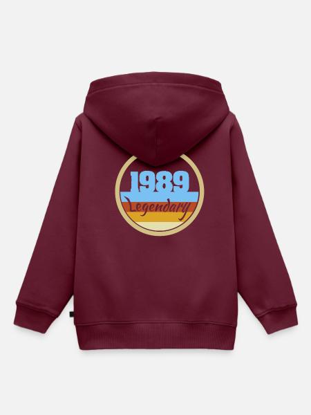 Legendary 1989 - Kinder Premium Organic Hoodie - Burgunderrot