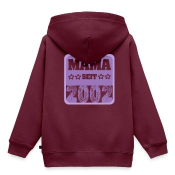 seit 2002 - Kinder Premium Organic Hoodie - Burgunderrot - Hinten - AI Model Kid Female (0cm)