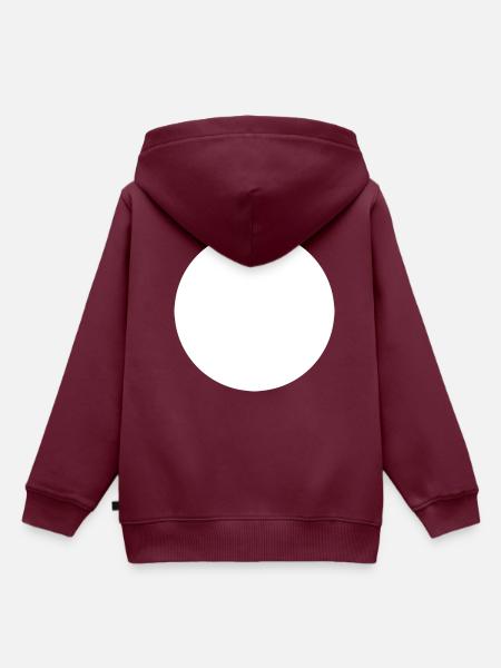 Rush - circle white - Kinder Premium Organic Hoodie - Burgunderrot