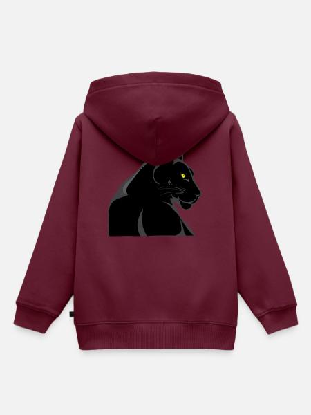 Schwarzer Panther - Kinder Premium Organic Hoodie - Burgunderrot