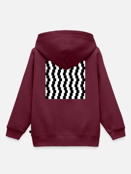 Optische Täuschung - Kinder Premium Organic Hoodie - Burgunderrot