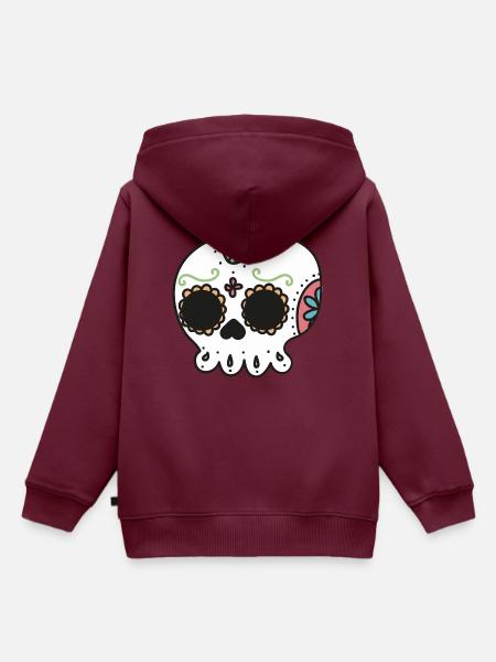 totenkopf - Kinder Premium Organic Hoodie - Burgunderrot