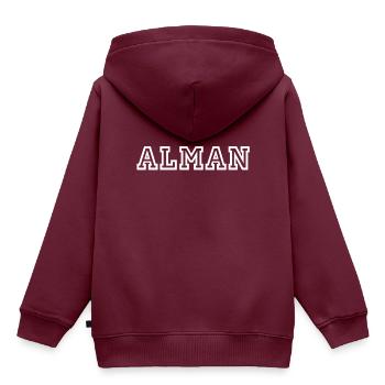Alman Memes - Kinder Premium Organic Hoodie - Burgunderrot - Hinten - AI Model Kid Female (0cm)