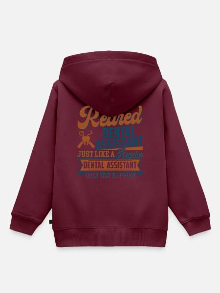 Retired Dental Assistant - Kinder Premium Organic Hoodie - Burgunderrot