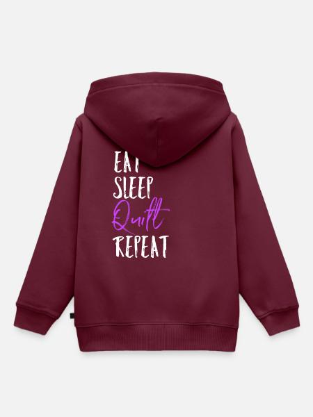 Quilt - Kinder Premium Organic Hoodie - Burgunderrot