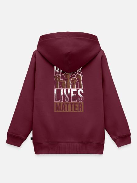 Black lives Matter - Kinder Premium Organic Hoodie - Burgunderrot
