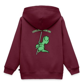 Pole Dance Dancing - Kinder Premium Organic Hoodie - Burgunderrot - Hinten - AI Model Kid Female (0cm)
