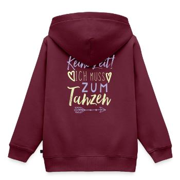 Tanzen Spruch lustig - Kinder Premium Organic Hoodie - Burgunderrot - Hinten - AI Model Kid Female (0cm)