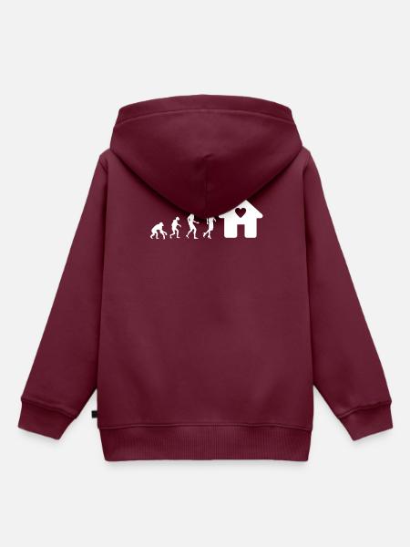 Bauherrin Geschenk - Kinder Premium Organic Hoodie - Burgunderrot