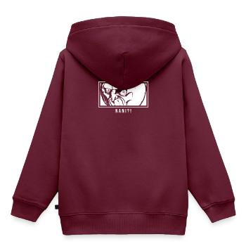 Nani Meme - Kinder Premium Organic Hoodie - Burgunderrot - Hinten - AI Model Kid Female (0cm)