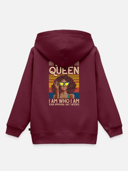 Black Queen - Kinder Premium Organic Hoodie - Burgunderrot
