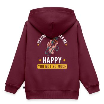Beatbox Beatboxer Beatboxing - Kinder Premium Organic Hoodie - Burgunderrot - Hinten - AI Model Kid Female (0cm)