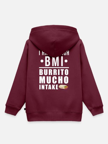 Burrito - Kinder Premium Organic Hoodie - Burgunderrot
