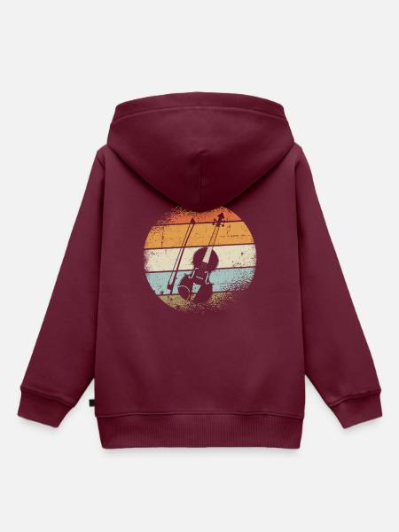 Violine - Kinder Premium Organic Hoodie - Burgunderrot