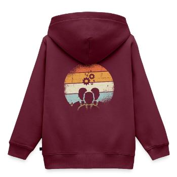 IT Manager - Kinder Premium Organic Hoodie - Burgunderrot - Hinten - AI Model Kid Female (0cm)