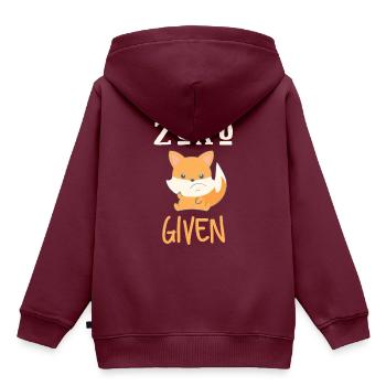 Zero Fox Given - Kinder Premium Organic Hoodie - Burgunderrot - Hinten - AI Model Kid Female (0cm)