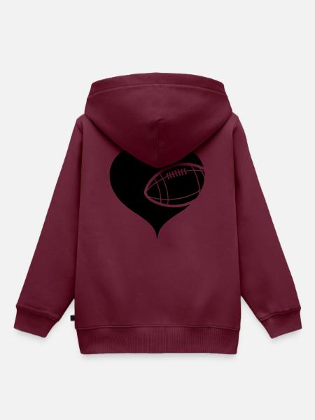 American Football - Kinder Premium Organic Hoodie - Burgunderrot