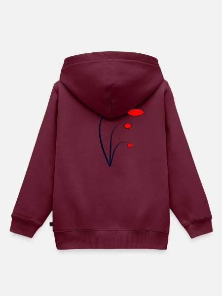 Fantasieblume - Kinder Premium Organic Hoodie - Burgunderrot