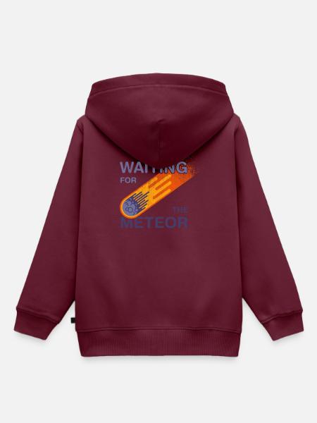 Warten auf den Meteor - Kinder Premium Organic Hoodie - Burgunderrot