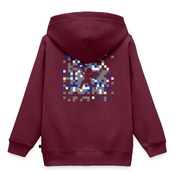 Liebe Kacheln Armor Geschenkidee Partner farben - Kinder Premium Organic Hoodie - Burgunderrot - Hinten - AI Model Kid Female (0cm)