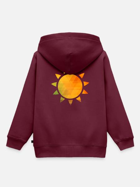 Sonne - Kinder Premium Organic Hoodie - Burgunderrot