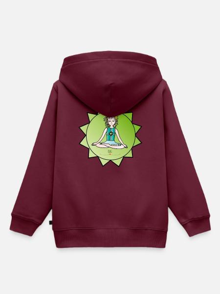 Die Hüterin der Kinder -Yogasitz - Kinder Premium Organic Hoodie - Burgunderrot