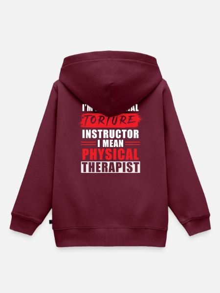 Physiotherapeut Geschenk - Kinder Premium Organic Hoodie - Burgunderrot