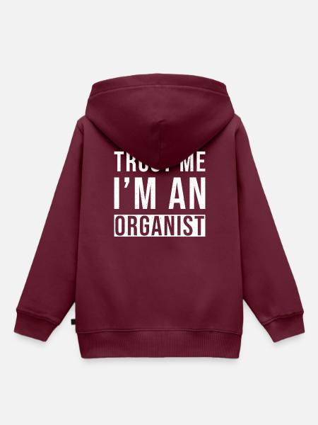 Organist Geschenk - Kinder Premium Organic Hoodie - Burgunderrot