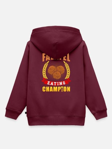 Falafel Champion - Kinder Premium Organic Hoodie - Burgunderrot