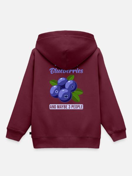 Blaubeeren - Kinder Premium Organic Hoodie - Burgunderrot