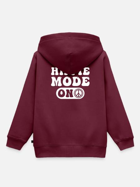 Hippie - Kinder Premium Organic Hoodie - Burgunderrot