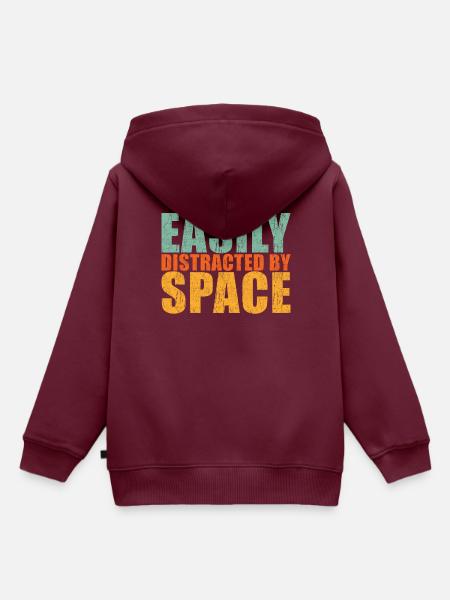 Space - Kinder Premium Organic Hoodie - Burgunderrot