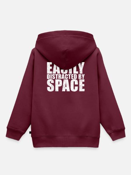 Space - Kinder Premium Organic Hoodie - Burgunderrot
