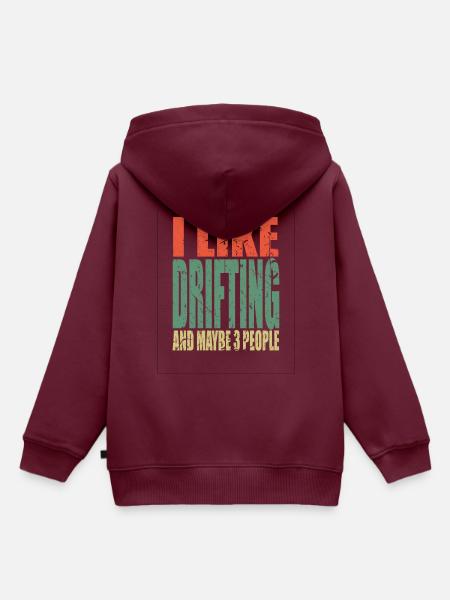 Drifting Spruch lustig - Kinder Premium Organic Hoodie - Burgunderrot
