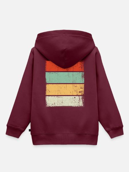 Retro Hintergrund Sunset Grunge - Kinder Premium Organic Hoodie - Burgunderrot