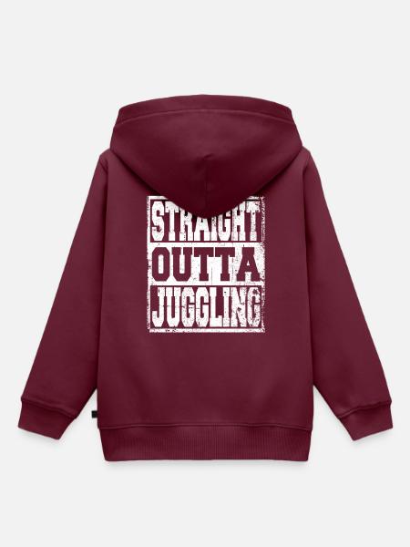 Jonglieren Spruch lustig - Kinder Premium Organic Hoodie - Burgunderrot