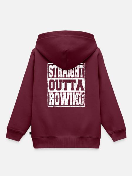 Rudern Spruch lustig - Kinder Premium Organic Hoodie - Burgunderrot