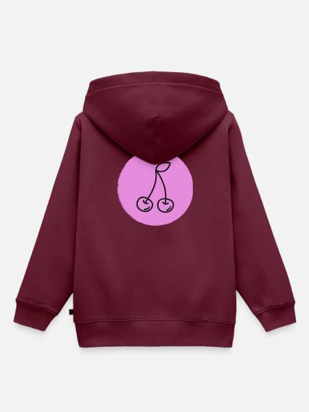 Kirsche - Kinder Premium Organic Hoodie - Burgunderrot