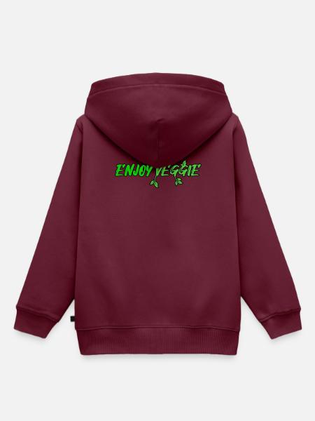 enjoy veggie - Kinder Premium Organic Hoodie - Burgunderrot